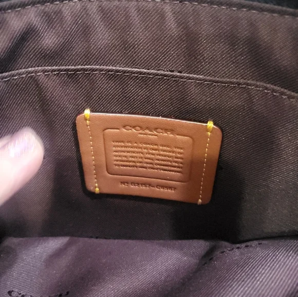 Coach Polly Leather Crossbody Black Original Owls Print NWOT Turnlock - Picture 4 of 11